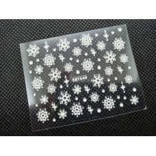 Слайдер-дизайн наклейки на ногти для маникюра зимние снежинки