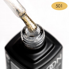 Гель-лак MOON FULL Opal color Gel polish №501 (полупрозрачный с золотым шиммером), 8 мл Shimmer гель лак