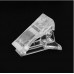 Прозрачный зажим (прищепка) пластиковый для наращивания ногтей и создания арки - 37 мм.(1 шт.)