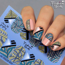 Слайдер дизайн водные наклейки для ногтей Косички Переплетения Fashion Nails Aero41