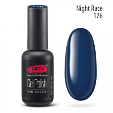Гель-лак PNB 176 Night Race (глубокий темно-синий), 8 мл