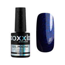 Гель-лак № 054 (темный фиолетовый с голубым микроблеском) Oxxi, 10 мл