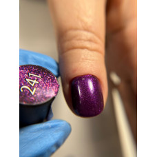 Гель-лак PNB 241 тёмно фиолетовый с шиммером, 8 мл 4
