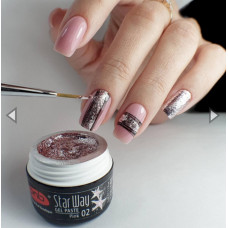 Гель-паста для дизайна ногтей 03 черная Professional Nail Boutique (PNB) 5 мл - Гель паста PNB «Стар Вей» 02 Рожевый