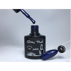 Гель-лак CityNail 231 синий с шиммером - Синие гель лаки цвета Индиго - гель лак с блестками палитра
