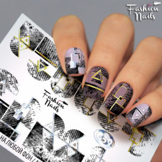 Слайдер-дизайн Fashion nails - наклейка на ногти - геометрия