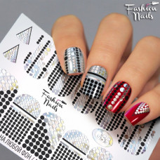 Слайдер-дизайн Fashion nails - наклейка на ногти - горошек