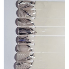Лента для дизайна ногтей ( 3D нити сплетения гибкие ) серебро